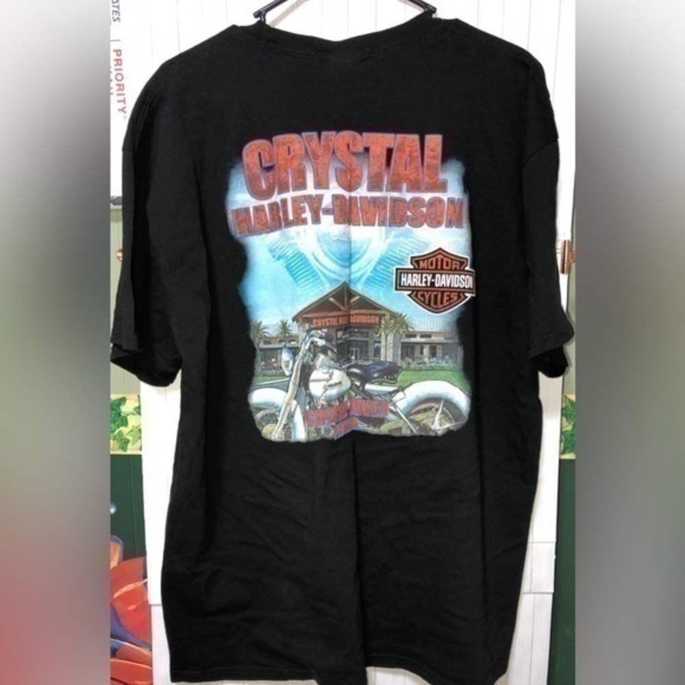 💠Harley-Davidson black cotton T-shirt Crystal River, FL🟧